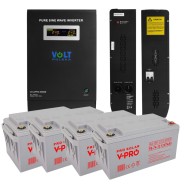 Комплект Гібридний ДБЖ/інвертор Volt Polska SINUS PRO 5000 E + 4 Акумулятора AGM Volt Polska 74 Ah 