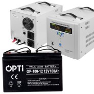 Аварійний комплект живлення Volt Polska SINUS PRO 1500 E 12/230V 1050/1500W + Акумулятор VOLT  AGM 100Ah 12V