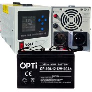 Аварійний комплект живлення Volt Polska SINUS PRO 850 E PLUS 12/230V 500/850W + Акумулятор OPTI 12V 100 Ah