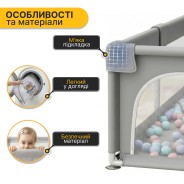 Дитячий манеж LEOBRO "Галактичний Ведмедик" 150 x 180 см (LB-1002)