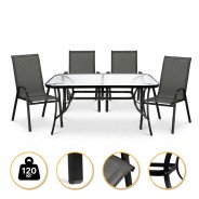 Комплект садових меблів LEOBRO Comfort 4 крісла + великий столик (LB-1055)