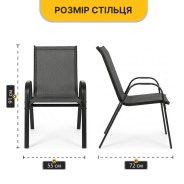 Комплект садових меблів LEOBRO Comfort 2 крісла + круглий столик (LB-1052)