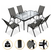 Комплект садових меблів LEOBRO Comfort 6 крісел + великий столик (LB-1055-51)