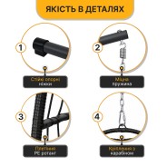 Підвісне крісло-кокон LEOBRO Black (LB-1060)