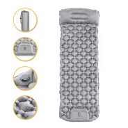 Надувний похідний килимок матрац LEOBRO Air Mat 190 x 60 см Grey (LB-1094)