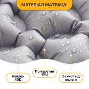 Надувний похідний килимок матрац LEOBRO Air Mat 190 x 60 см Grey (LB-1094)