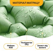 Надувний похідний килимок матрац LEOBRO Air Mat 190 x 60 см Green (LB-1095)