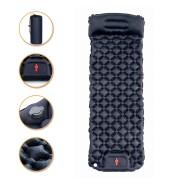 Надувний похідний килимок матрац LEOBRO Air Mat 190 x 60 см Blue (LB-1096)