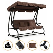 Велика гойдалка з подушками LEOBRO Luxury Brown (LB-1044)