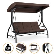 Садовая качель с толстым матрасом LEOBRO Luxury Pro Brown (LB-1045) Садовая качель с толстым матрасом LEOBRO Luxury Pro Brown (LB-1045)