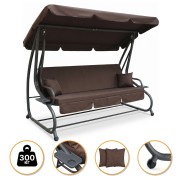 Велика гойдалка з подушками LEOBRO Luxury Plus Brown (LB-1048)
