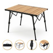 Раскладной туристический стол LEOBRO Pro Camp Wood Alu (LB-1063)