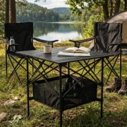 Комплект туристичний - стіл LEOBRO 52x52x50 см та 2 крісла Lite Black