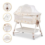 Дитяче ліжечко-трансформер LEOBRO Smart Crib Pro 5в1 Бежеве (LB-1135)
