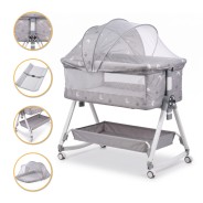 Дитяче ліжечко-трансформер LEOBRO Smart Crib Pro 5в1 Сіре (LB-1136)