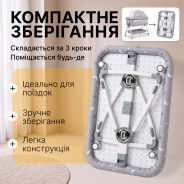 Дитяче ліжечко-трансформер LEOBRO Smart Crib Pro 5в1 Сіре (LB-1136)