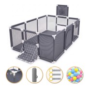 Дитячий манеж LEOBRO Multisport 120 x 180 см Сірий (LB-1137)