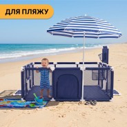 Дитячий манеж LEOBRO Multisport 120 x 180 см Синій (LB-1138)