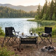Комплект туристичний - стіл LEOBRO 93x55x50 см та 2 крісла Lite Black