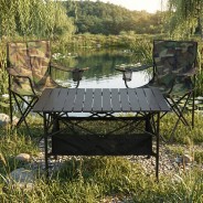 Комплект туристичний - стіл LEOBRO 93x55x50 см та 2 крісла Lite Military