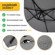 Комплект садовий - LEOBRO Comfort 4 крісла, великий столик та парасоля