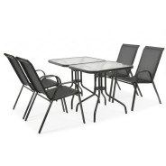 Комплект садових меблів LEOBRO Comfort Plus 4 крісла + 2 прямокутнх столика (LB-1053-2) 