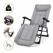 УЦІНКА! Розкладне крісло-ліжко з вбудованим матрацом LEOBRO Grey (LB-FCB-G3-GRY)