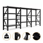 Металевий стелаж LEOBRO Premium Pro 200х600х50 см (300 кг/полиця, 10 полиць, 3 секції, LB-R131)