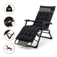 УЦІНКА! Розкладне крісло ліжко з подушкою LEOBRO Striped (LB-FCB-G1-STR)