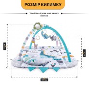 Дитячий розвивальний килимок 4 в 1 "Діно-парк" з кульками LEOBRO (LB-1190)