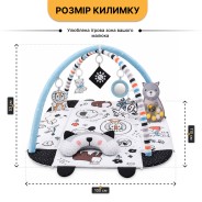 Дитячий розвивальний килимок "Чорно-біле сафарі" LEOBRO з кульками (LB-1194)