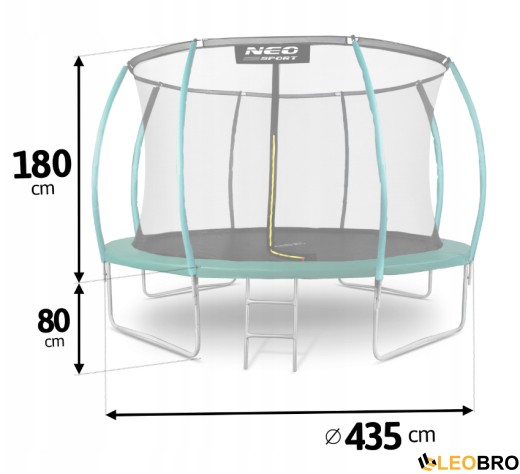 Батут Neo-Sport Premium 435 см с внутренней сеткой (NS-14C181) - 4