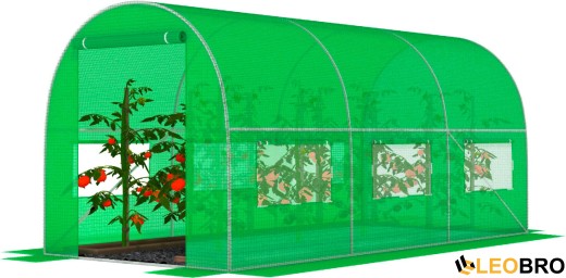 Садова теплиця з вікнами FunFit Garden 9m2 = 450*200*200 (Зелена) (1558) - 3