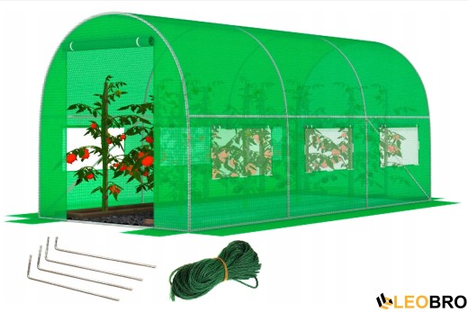 Садова теплиця з вікнами FunFit Garden 6m2 = 300*200*200 (Зелена) (1480) - 1