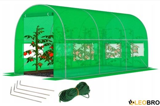 Садовая теплица с окнами FunFit Garden 10m2 = 400*250*200 (Зеленая) (1466) - 1
