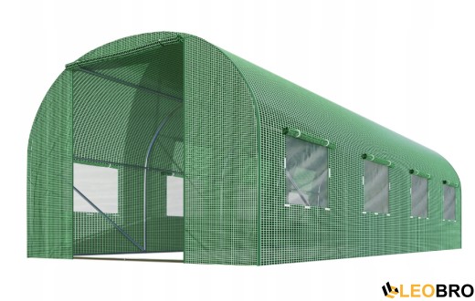Садова теплиця з вікнами Plonos 9m2 Зелена = 200х450х200 см (4915-A) - 2