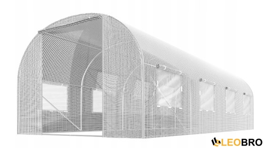 Садова теплиця з вікнами Plonos 10m2 = 400х250х200 см (Біла) (4974) - 1