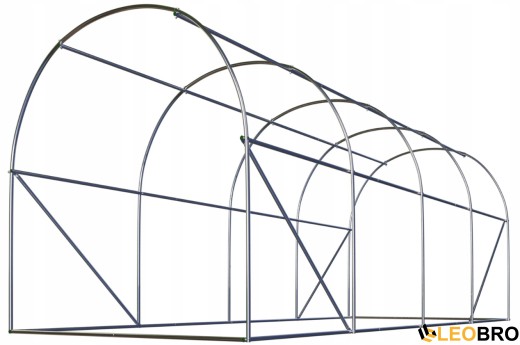 Садова теплиця з вікнами Plonos 10m2 = 400х250х200 см (Біла) (4974) - 3