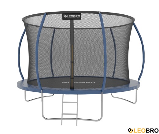 Батут із внутрішньою захисною сіткою 252 см LEOBRO Premium Pro 8FT BLUE - 1