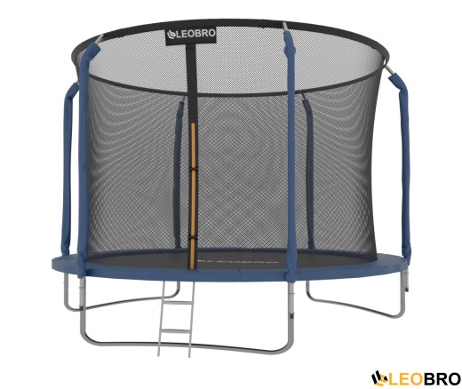 Батут із внутрішньою захисною сіткою 252 см LEOBRO Premium 8FT BLUE - 1