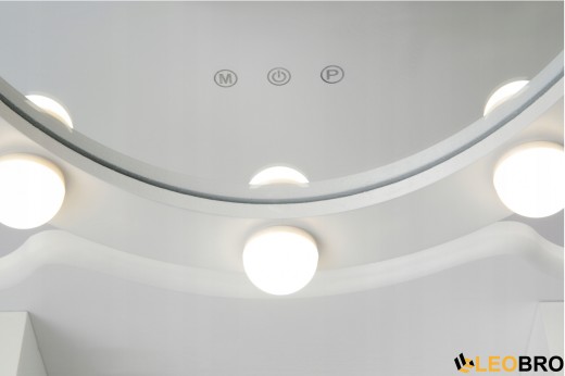 Косметичний туалетний столик з табуретом FUNFIT White LED (2784) - 5