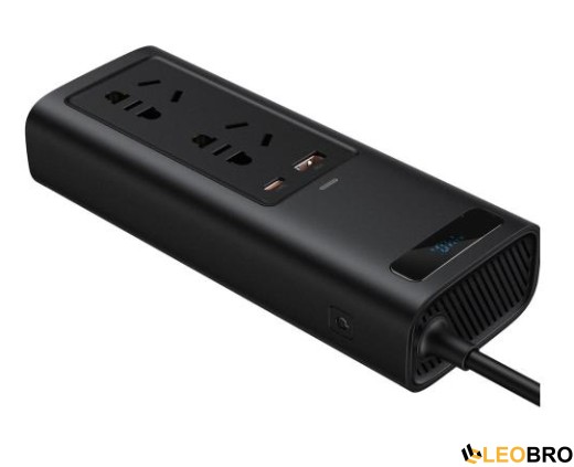 Автомобільний інвертор Baseus 150W (220V CN/EU) Чорний (CRNBQ-A01) - 3