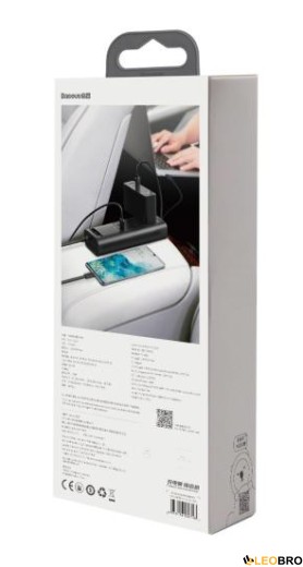 Автомобільний інвертор Baseus 150W (220V CN/EU) Чорний (CRNBQ-A01) - 5