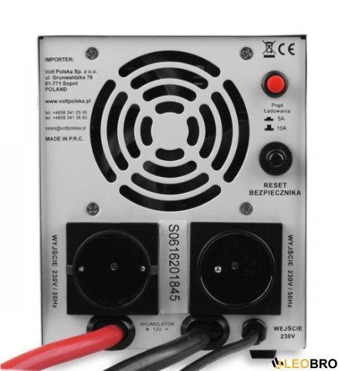 Гібридний ДБЖ/інвертор Volt Polska SINUS PRO 800 E 12/230V 500/800W (3SP080012E) - 3