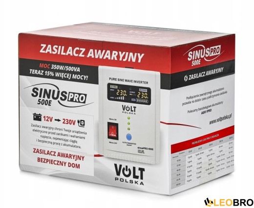Гібридний ДБЖ/інвертор Volt Polska SINUS PRO 500 E 12/230V 350/500W (3SP050012E) - 5