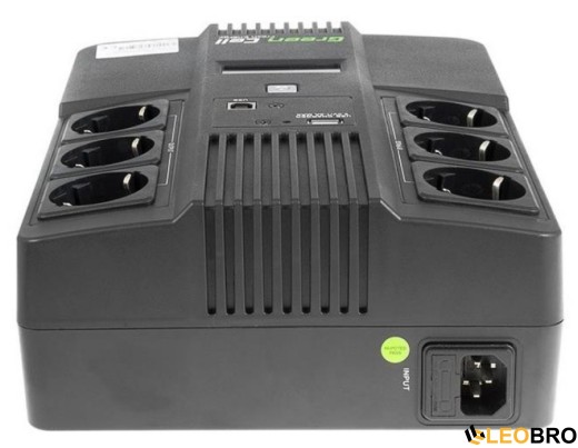 ДБЖ/Безперебійник Green Cell AiO 600VA/360W (UPS06) - 3