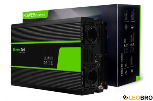 Автомобільний інвертор Green Cell 12V на 230V 2000W/4000W (INV11) Чистий синус - 4