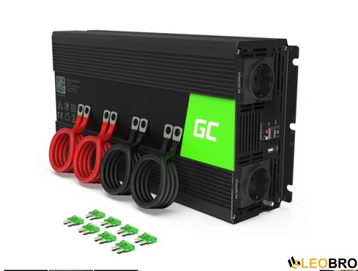 Автомобільний інвертор Green Cell 24V на 230V 3000W/6000W (INV21) Чистий синус - 1