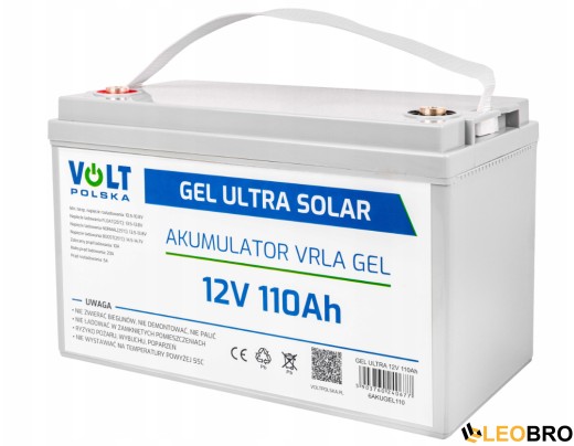 Гелевий Акумулятор 110Ah 12V VOLT GEL VPRO SOLAR (6AKUGEL110) - 2