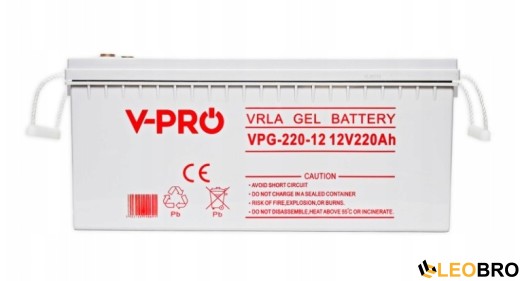Гелевий Акумулятор 220Ah 12V VOLT GEL VPRO SOLAR (6AKUGEL220) - 2